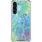 Liquid Blue Tie Dye Peace Heart Galaxy S24 FE Clear Case